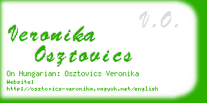 veronika osztovics business card